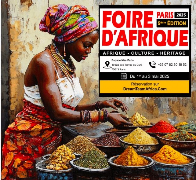 Femme, homme vendant des noix de cajou enrobées d'épices à la Foire d'Afrique, colorée et festive.